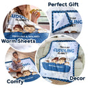 Gift For Couples,Pet Couple,Cat Lovers,Dog Lovers,Happy - This Is Our Cuddling Blanket Pet Lovers - Personalized Fleece Blanket, Sherpa Blanket