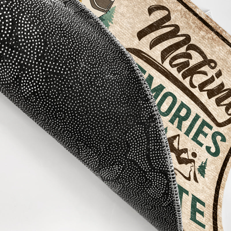 Couple en famille créant des souvenirs un camping à la fois mari femme - Cadeau pour couples en camping - Paillasson personnalisé