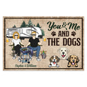 Husband Wife You And Me And The Dog - Gift For Camping Couples - Personalized Custom Doormat