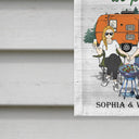 Toujours à la maison où que nous nous garions Couple mari femme - Cadeau pour couples en camping - Drapeau personnalisé