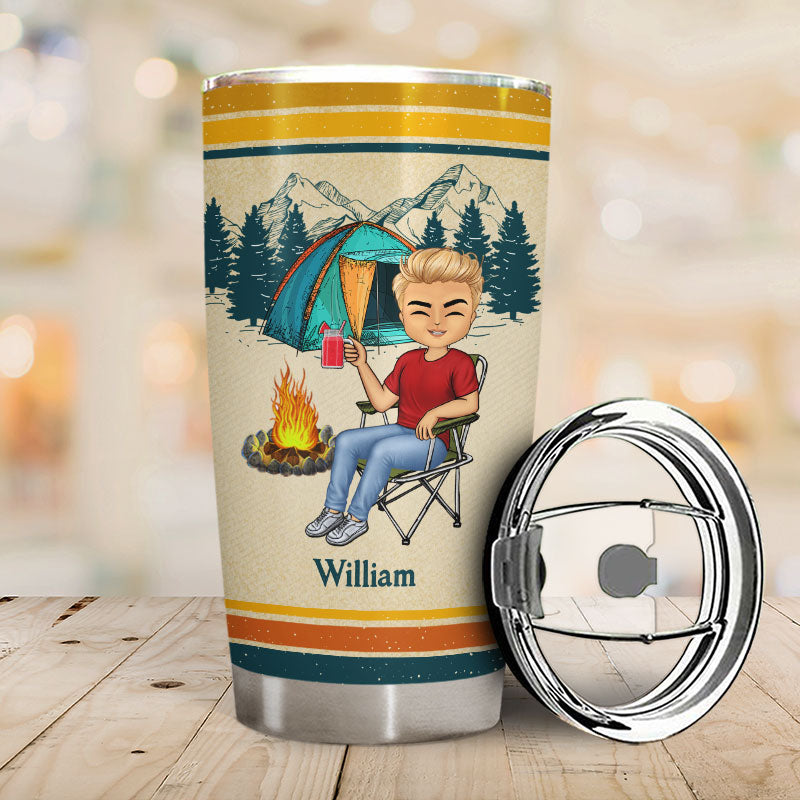 Just A Girl Who Loves Camping - Gift For Camping Lovers - Personalized Custom Tumbler
