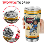 Just A Girl Who Loves Camping - Gift For Camping Lovers - Personalized Custom Tumbler