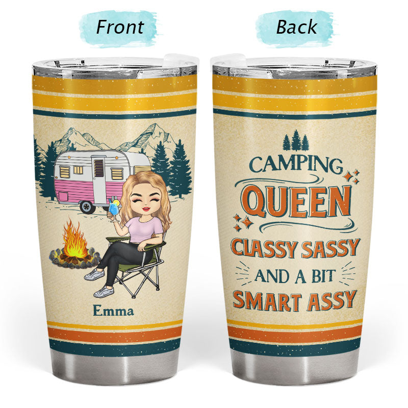 Just A Girl Who Loves Camping - Gift For Camping Lovers - Personalized Custom Tumbler
