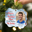 Custom Photo I Know Heaven Is A Beautiful Place - Christmas Gift - Memorial Gift For Family - Personalized Custom Wooden Ornament