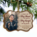 Custom Photo Always On My Mind Forever In My Heart - Memorial Gift For Family - Personalized Wooden Ornament