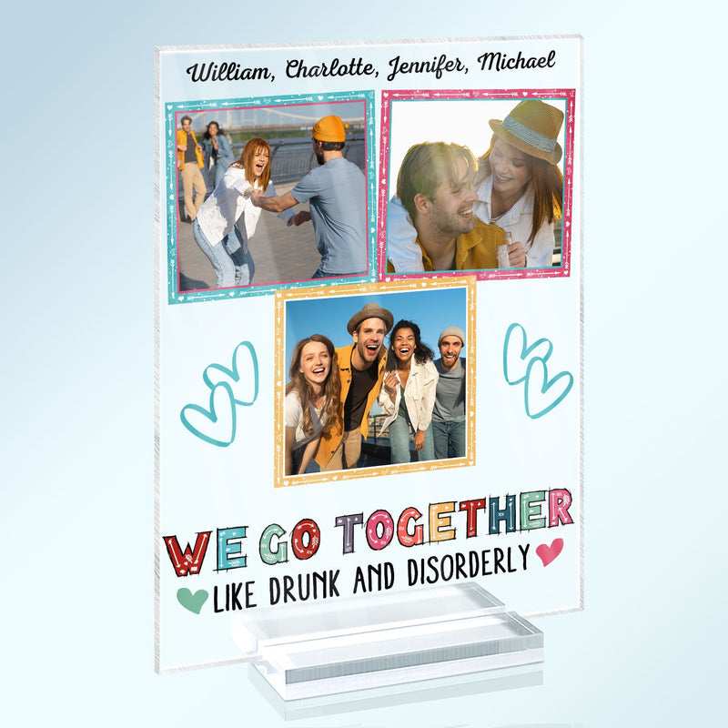 Custom Photo Here's To Another Year Of Bonding Over Alcohol - Gift For BFF And Best Friends - Personalized Custom Vertical Rectangle Acrylic Plaque