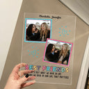 Custom Photo Here's To Another Year Of Bonding Over Alcohol - Gift For BFF And Best Friends - Personalized Custom Vertical Rectangle Acrylic Plaque
