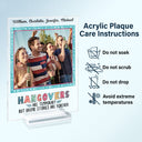 Custom Photo Here's To Another Year Of Bonding Over Alcohol - Gift For BFF And Best Friends - Personalized Custom Vertical Rectangle Acrylic Plaque