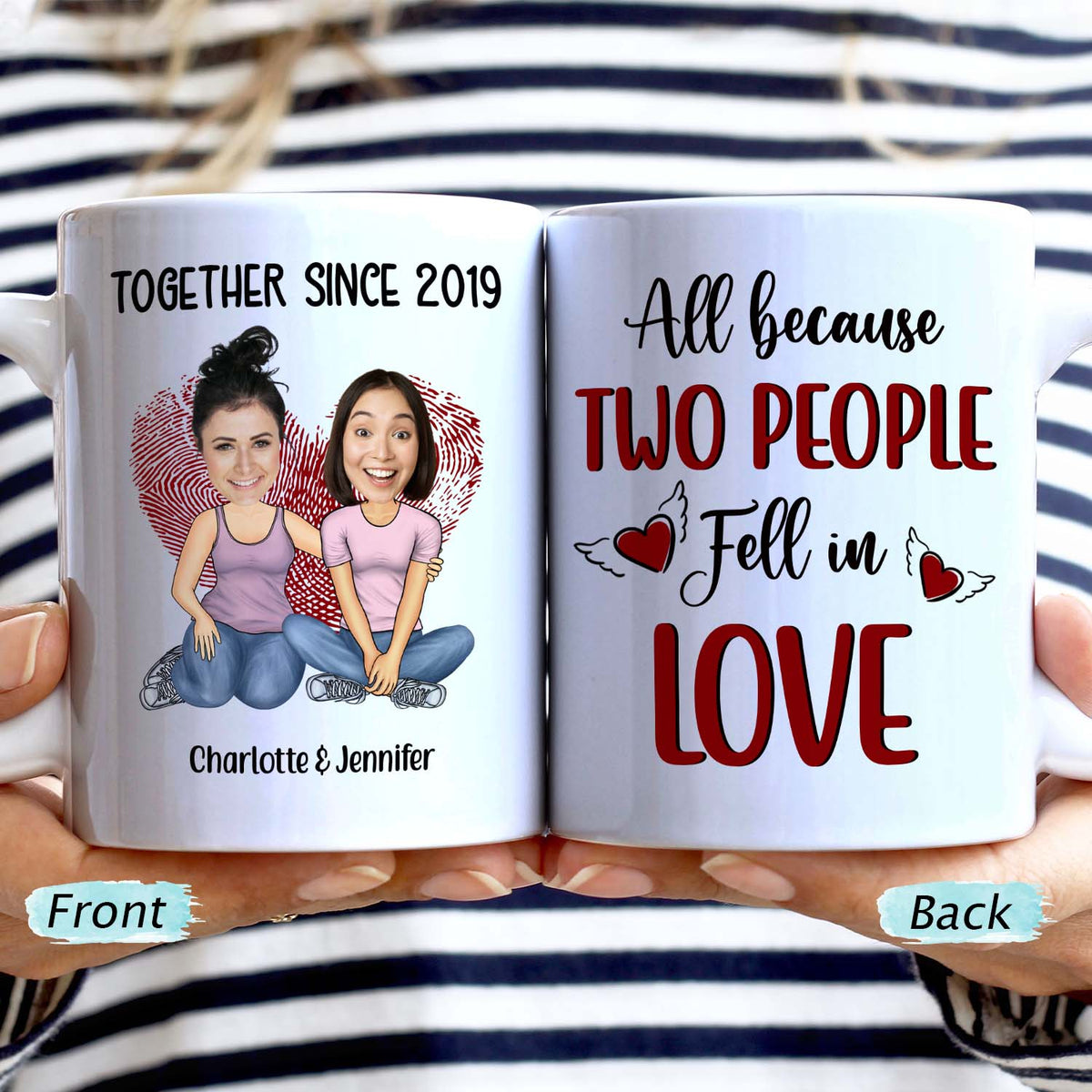 Custom Photo You're The Only One I Want To Annoy Together Since - Gift For Couples - Personalized Custom White Edge-to-Edge Mug
