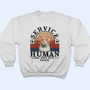Custom Photo Dog Cat Service Human Do Not Pet - Gift For Dog Lovers And Cat Lovers - Personalized Custom T Shirt