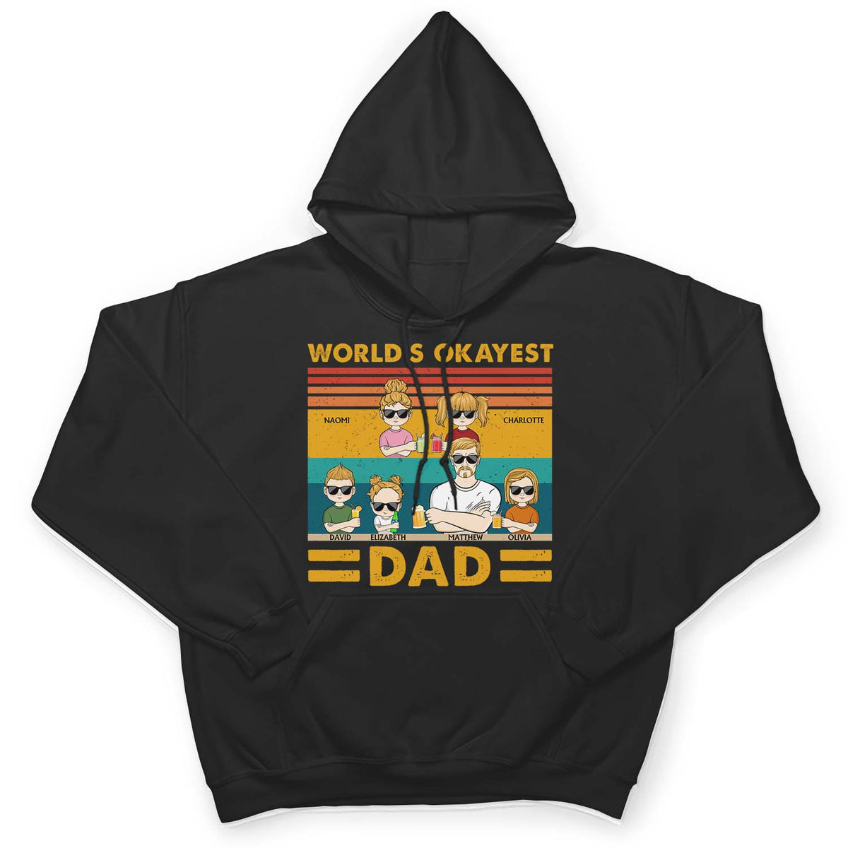 World's Okayest Dad - Funny, Birthday Gift For Father, Husband - Personalized Custom T Shirt