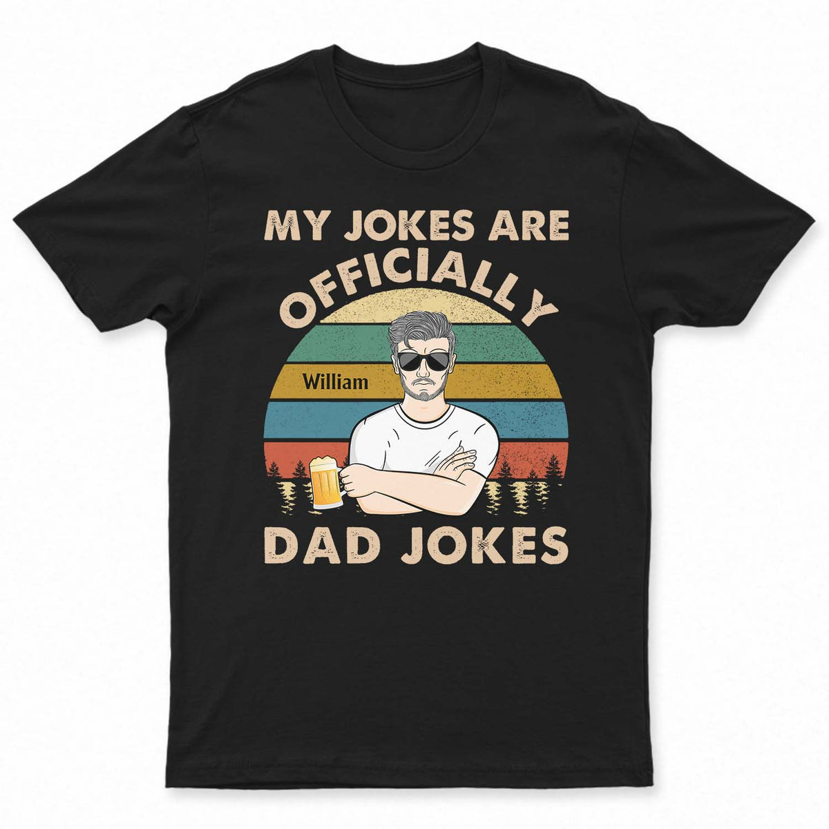 My Jokes Are Officially Dad Jokes - Gifts For Father, Dad - Personaliz ...