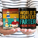World's Greatest Farter I Mean Father - Funny, Birthday Gift For Father, Husband - Personalized Custom Black Mug