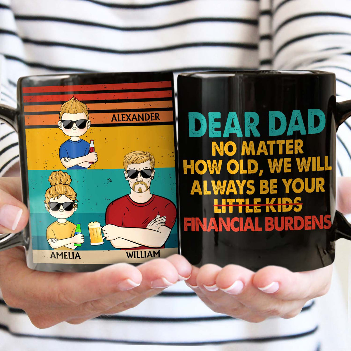 Personalized Father's Day Mug Funny Gifts For Dad Mug Dad Birthday