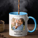 Custom Photo Star Map On The Day You Became My Daddy - Gift For Father, Papa - Personalized Custom Accent Mug