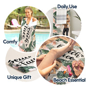 Boire dans ma main, les orteils dans le sable - Cadeau pour les amoureux de la plage - Serviette de plage personnalisée