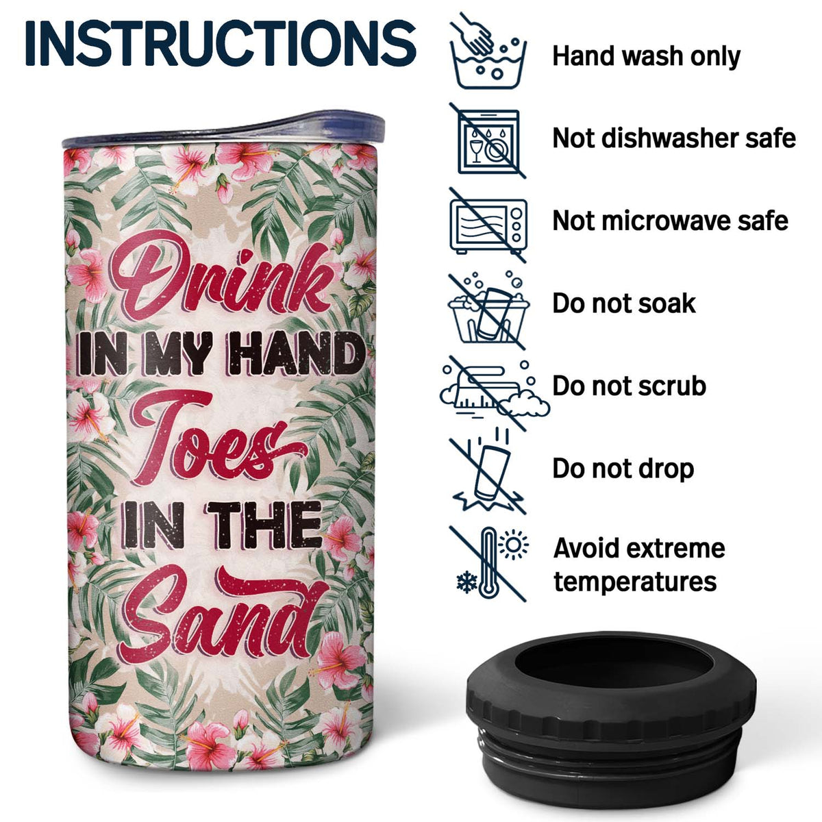 It's Called Summer Water - Birthday, Funny Gift For Her, Besties, Family - Personalized Custom 4 In 1 Can Cooler Tumbler