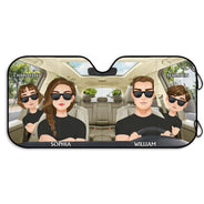 Happy Family Road Trip - Funny Gift For Family - Personalized Auto Sunshade