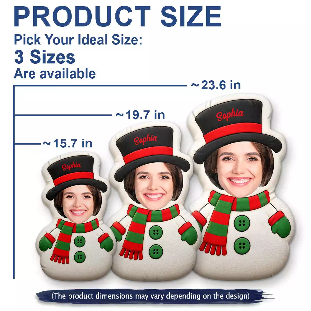Christmas,Cozy,Custom Photo,Cut-Face Photo,Family - Christmas Gift For Family - Personalized Custom Photo Holiday Character Portrait Pillow
