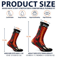 Christmas,Gift For Kids,Humorous,Icon - Funny Gift For Kids - Personalized Novelty Dinosaur Foot Illusion Socks