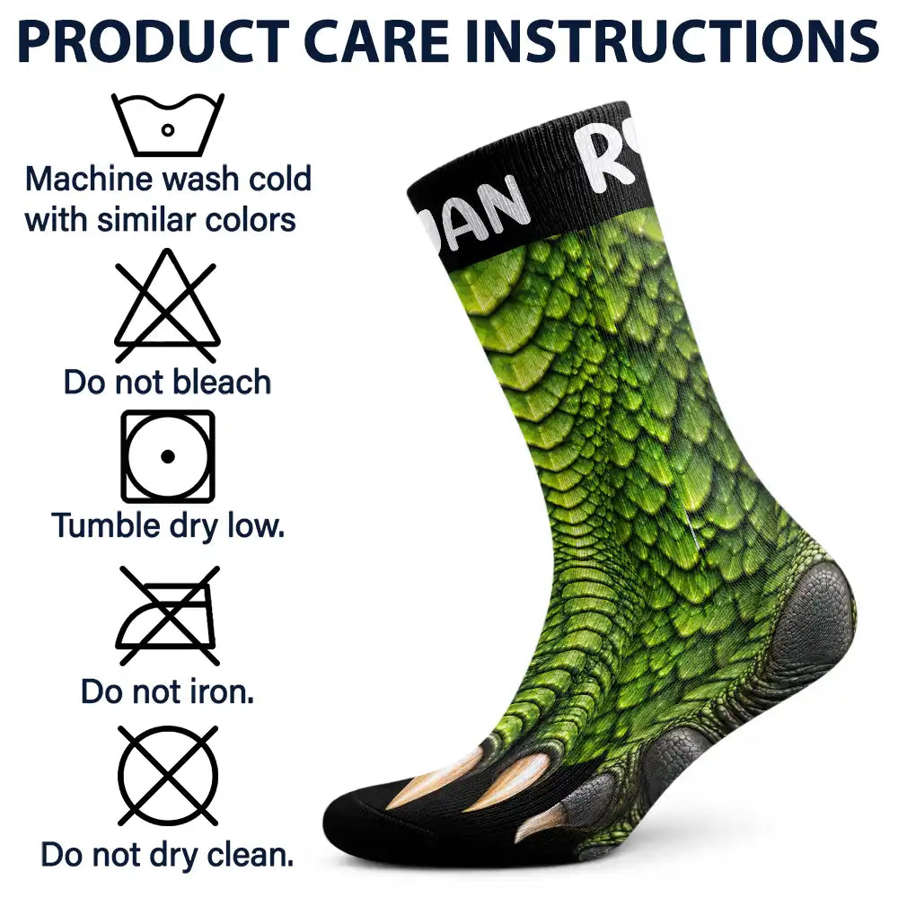 Christmas,Gift For Kids,Humorous,Icon - Funny Gift For Kids - Personalized Novelty Dinosaur Foot Illusion Socks