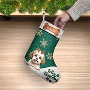 Christmas,Happy,Pet Lovers,Vector - Christmas Gift For Pet Lovers - Personalized Merry Woofmas Christmas Stocking