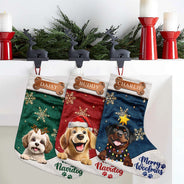 Christmas,Happy,Pet Lovers,Vector - Christmas Gift For Pet Lovers - Personalized Merry Woofmas Christmas Stocking