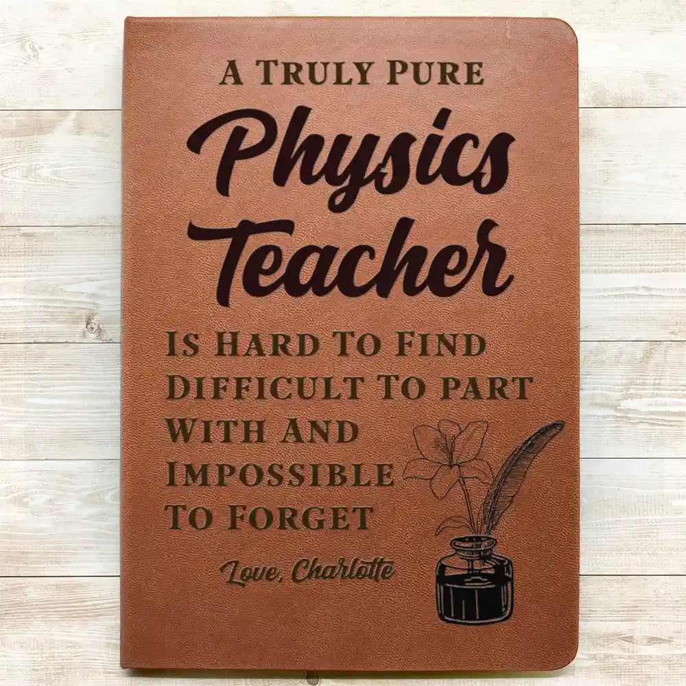 Teacher,Back To School - A Truly Great Teacher Is Hard To Find And Impossible To Forget - Personalized Leather Journal