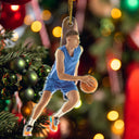 Gift For Yourself,Gift For Women,Gift For Men,Happy,Christmas,Custom Photo,Basketball,Photo Hobby Ornament - Custom Photo Basketball Players Christmas Decorations - Personalized Acrylic Photo Ornament