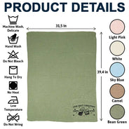New baby,New Dad,New Mom,Happy - Our First Christmas Together Newborn Baby With Daddy - Personalized Embroidered Knitted Baby Blanket