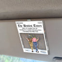 Gift For Bestie,Old Best friends,Gift For Sisters,Happy - Here's To Another Year Of Us The Besties Times - Personalized Custom Shaped Acrylic Car Visor Clip