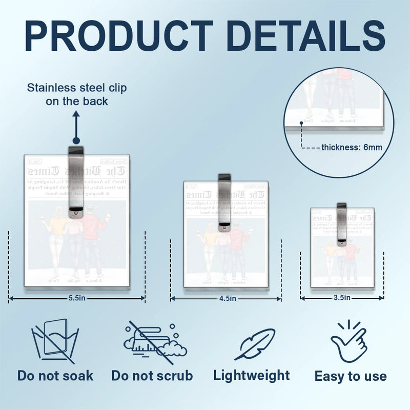Gift For Bestie,Old Best friends,Gift For Sisters,Happy - Here's To Another Year Of Us The Besties Times - Personalized Custom Shaped Acrylic Car Visor Clip
