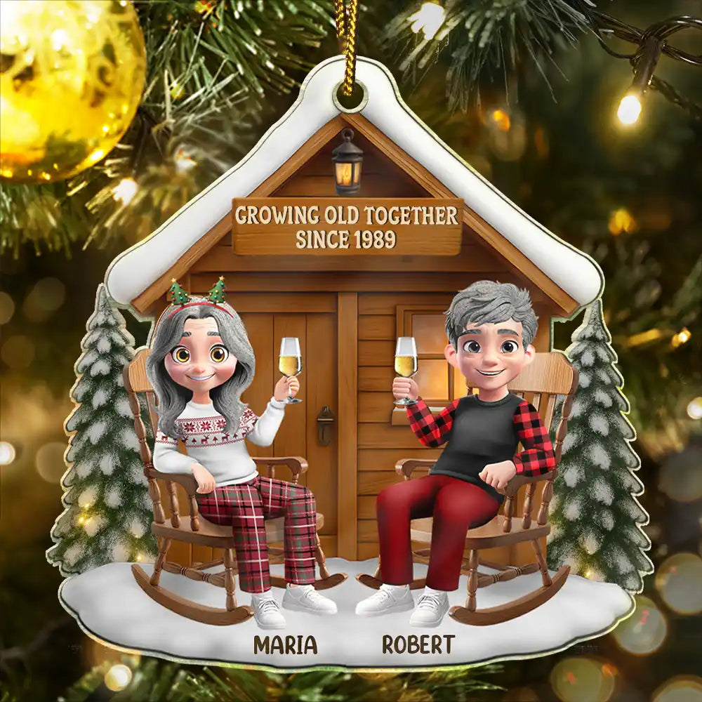 Gift For Couples,Gift For Husband,Gift For Wife,Gift For Boyfriend,Gift For Girlfriend,Love,Christmas - 3D Effect You And Me We Got This - Personalized Custom Shaped Acrylic Ornament