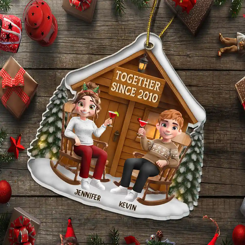 Gift For Couples,Gift For Husband,Gift For Wife,Gift For Boyfriend,Gift For Girlfriend,Love,Christmas - 3D Effect You And Me We Got This - Personalized Custom Shaped Acrylic Ornament