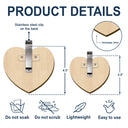 Stick Figure,Gift For Father,Gift For Grandpa,Gift For Mother,Gift For Grandma,Happy - Drive Safe Daddy Kid Stick Figures Heart Shaped - Personalized Custom Shaped Car Visor Clip