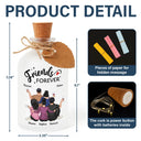 Gift For Bestie,Gift For Sisters,Gift For Brothers,Happy - Our Memories Are Countless Our Friendship Is Endless - Personalized Short Bottle Light