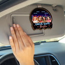 Gift For Bestie,Gift For Sisters,Happy - 3D Effect Turban Besties Drive Safe I Love You - Personalized Custom Shaped Car Visor Clip