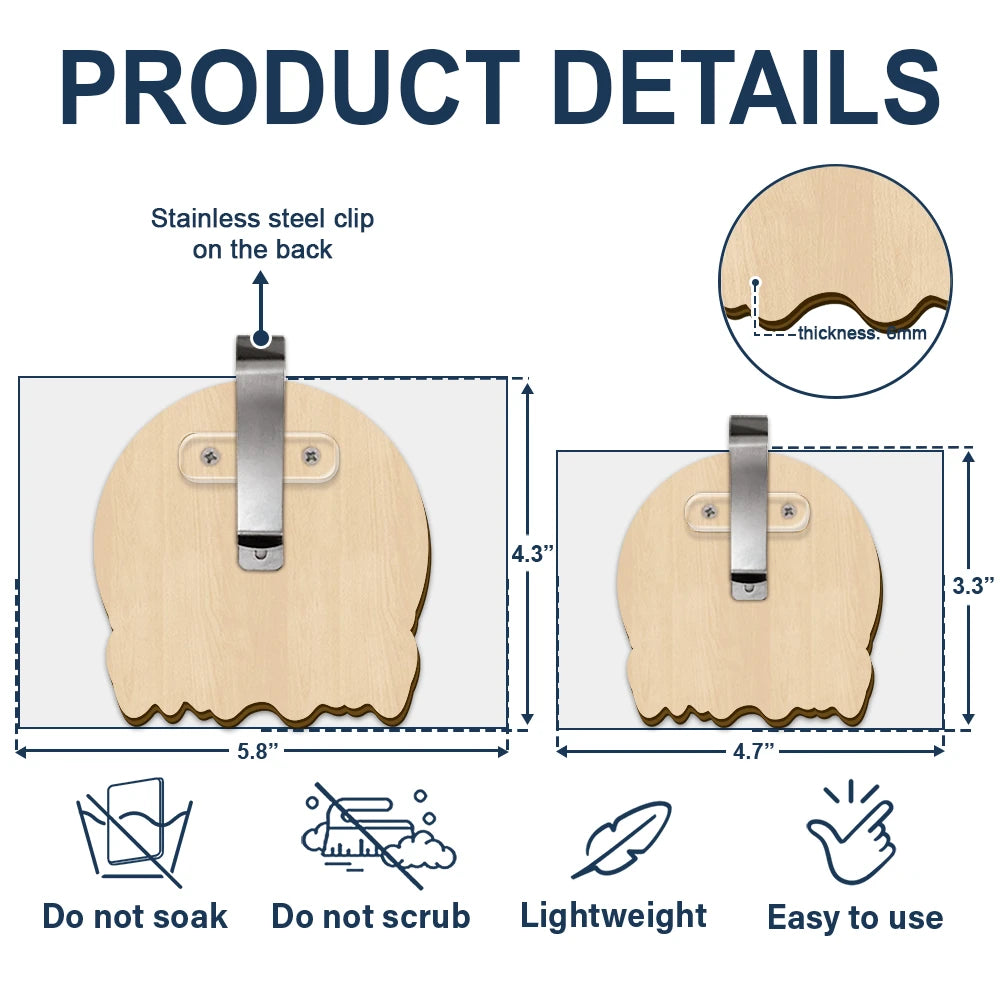 Gift For Bestie,Gift For Sisters,Happy - 3D Effect Turban Besties Drive Safe I Love You - Personalized Custom Shaped Car Visor Clip