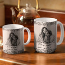 Custom Photo,Gift For Mother,Mom - Children,Happy - Custom Photo Pencil Sketch The Love Between Mother & Daughter - Personalized White Edge-to-Edge Mug