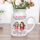 Mom - Daughters (Adult),Gift For Daughter,Love,Vector - 3D Effect The Only Thing Better Than Being Your Mother Grandma - Personalized Ceramic Flower Vase