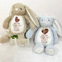 Memorial,Family,Gift For Grandparents,Parents - Custom Photo Memorial Sent With A Kiss From My Great Grandma In Heaven - Personalized Soft Toy Bunny