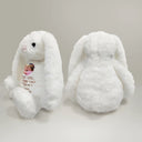 Memorial,Family,Gift For Grandparents,Parents - Custom Photo Memorial Sent With A Kiss From My Great Grandma In Heaven - Personalized Soft Toy Bunny