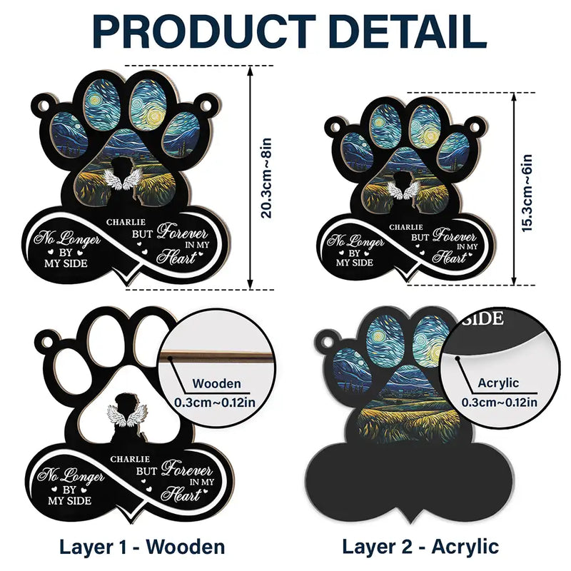 Pet Forever In My Heart Always Loved - Personalized Window Hanging Suncatcher Ornament