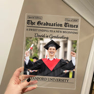 Graduation,Gift For Yourself,Gift For Women,Gift For Men - Custom Photo Graduation Newspapers - Personalized Vertical Rectangle Acrylic Plaque