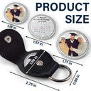 Graduation,Happy,Family,Love,Gift For Yourself,Gift For Daughter,Gift For Son,Gift For Sibling,Gift For Bestie - Custom Photo Calendar The Day the Journey Began Faux Rhinestone Border - Personalized Leather Pocket Hug