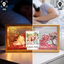 Gift For Wife, Gift For Mother, Gift For Women, Gift For Grandma, Mom - Daughters (Young), Mom - Sons, Mom - Children, Mom - Daughters (Adult), Love - Custom Photo Watercolor Painting Mother And Daughter Forever Linked Together - Personalized Flower Light Box