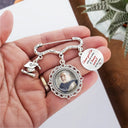 Wedding,Memorial,Family,Love,Non-Eng,Photo - Custom Photo On Your Wedding Day Know That My Heart Is There - Personalized Graduation Lapel Pin