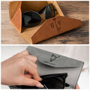 Happy,Gift For Men,Gift For Father,Gift For Grandpa,Gift For Couples,Gift For Husband,Golf,Sport Dad,Non-Eng,Icon,Confident - Custom Name Golfers Dad Gifts For Him, Father, Grandpa - Personalized Leather Glasses Case