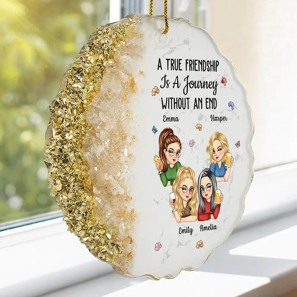 Sentimental, Gift For Bestie, Vector - It Takes A Long Time To Grow An Old Friend For Besties Best Friends - Personalized Resin Ornament