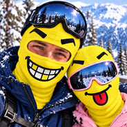 Christmas,Humorous,Icon,Skiing - Winter Skier, Biker Gag Gift For Friends, Bestie - Personalized Funny Emotion Face Balaclava Face Mask
